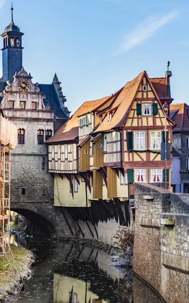 Malerwinkel, casas de entramado de madera en Marktbreit, Baviera, Alemania —  Fotos de Stock