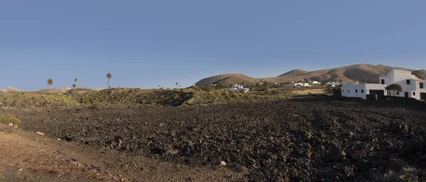 Panorama des volcans au parc national de Timanfaya à Lanzarote — Photo