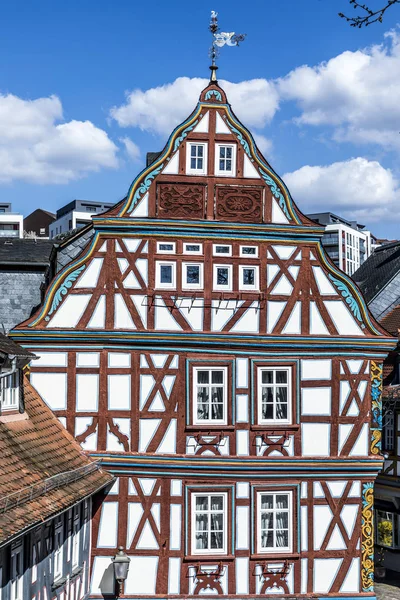 Halve houten huisjes in Idstein — Stockfoto