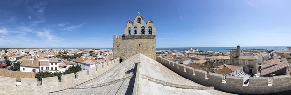 Panorama di Sainte Maries de la Mer e del Mar Mediterraneo — Foto Stock