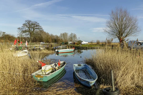 Přístav ve městě Zempin na ostrově Usedom — Stock fotografie