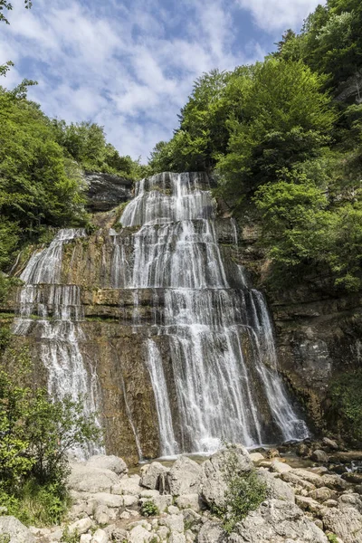 Cachoeiras do Herisson no Jura francês — Fotografia de Stock