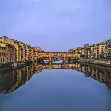 The romantic Ponte Vecchio Bridge in Florence clipart