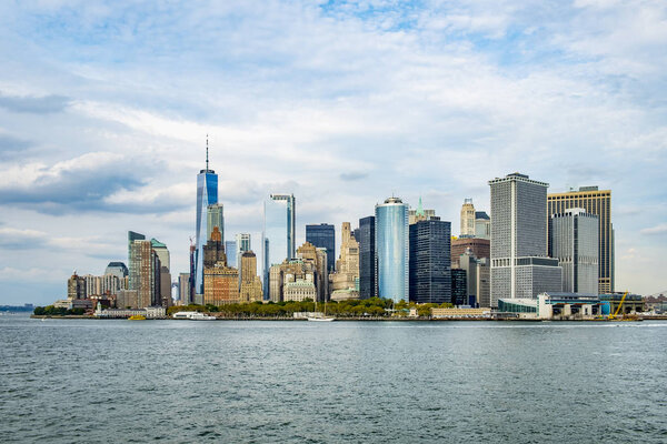 Skyline of New York downtown Manhattan