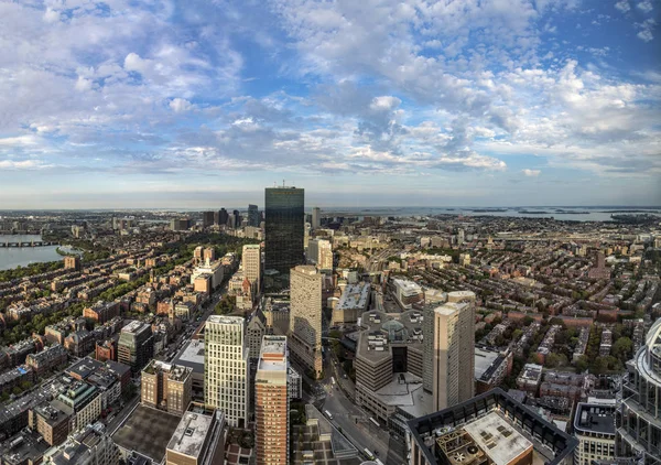 Vista aérea para o horizonte de Boston — Fotografia de Stock