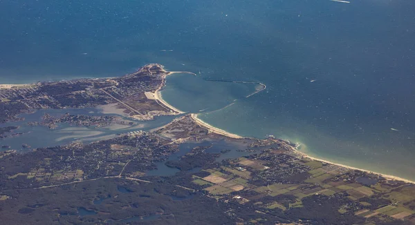 AERIAL-uttaget på Atlantkusten nära New York — Stockfoto