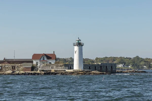 Faro del puerto de Portsmouth y Fort Constitution State Histori — Foto de Stock