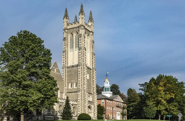 Thompson Memorial Chapel i Williamstown, Berkshire County, massa — Stockfoto