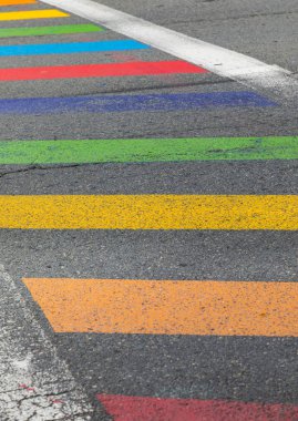 renkli çizgili yaya geçidi Street