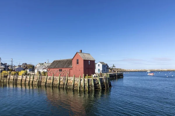 Starý přístav chýše v Rockport, — Stock fotografie