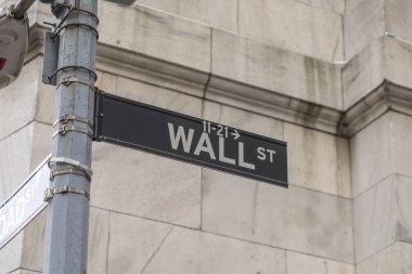 aşağı manhattan Wall street işareti 