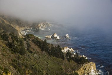 Pfeiffer Ulusal Parc ve Pasifik Valley Rou adlı arasındaki sahil