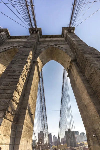 Brooklyn Bridge em Nova York — Fotografia de Stock