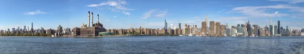 Panorama von new york mit river hudson — Stockfoto