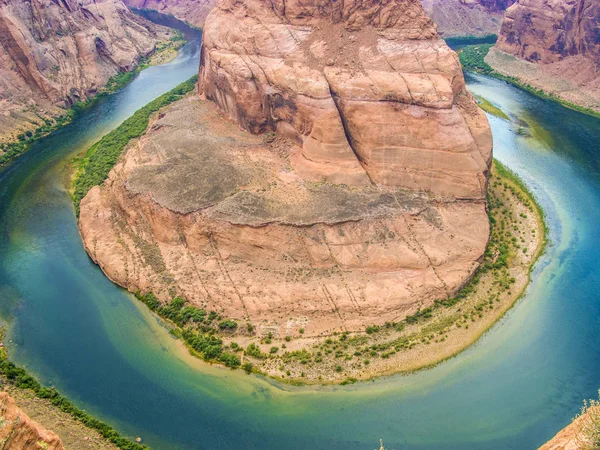 Ferradura dobrar na página, Arizona, rio colorado — Fotografia de Stock