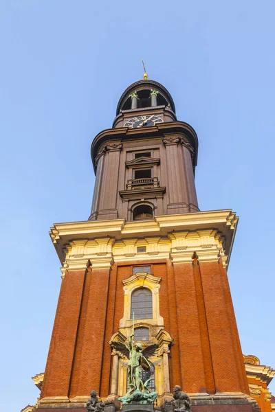 Top of st. michaelis - Hamburg Michel — Stock Photo, Image