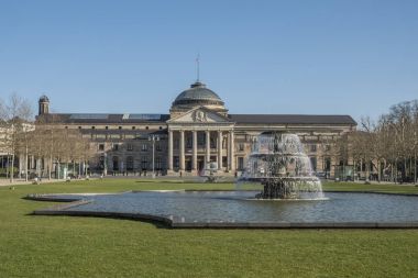  Wiesbaden Casino with fountain clipart