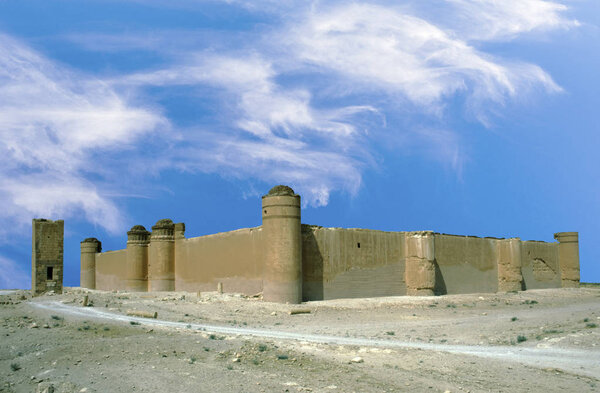 Qasr al-Hayr al-Sharqi castle in the syrian desert