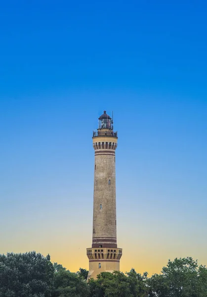 Famoso farol em Swinemuende — Fotografia de Stock