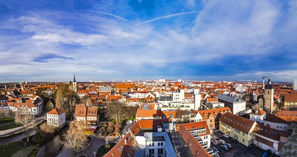 Panoramę starego miasta, Erfurt, Niemcy — Zdjęcie stockowe