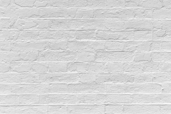 Pared de ladrillo pintado blanco — Foto de Stock