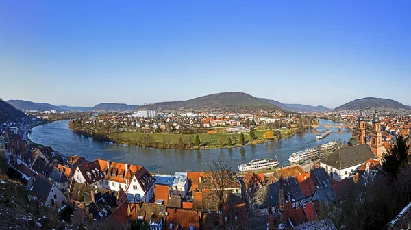 Panoramic view of Miltenberg with river Main — Stock Photo, Image