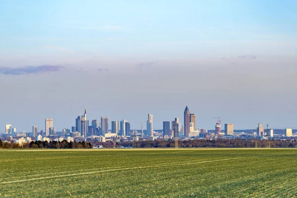 Panoramik Frankfurt manzarası — Stok fotoğraf