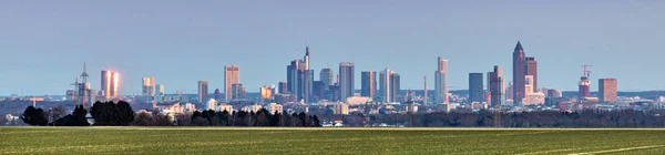 Panoramatický pohled na panorama Frankfurtu — Stock fotografie