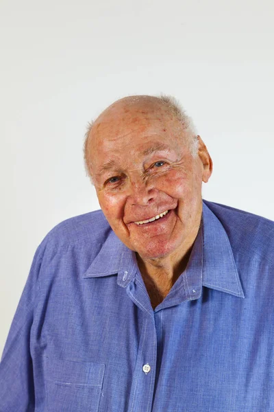 Portrait of laughing happy elderly man — Stock Photo, Image