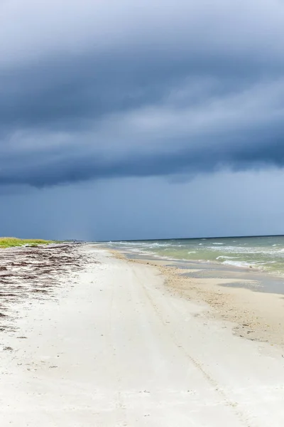 Stranden vid Stilla havet i dåligt väder — Stockfoto