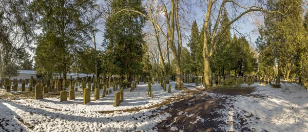 Gravsten på den gamla judiska kyrkogården i Frankfurt på så samtalet — Stockfoto