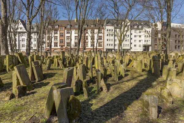 Staré historické židovský hřbitov ve Frankfurtu na tak zvané Juden — Stock fotografie