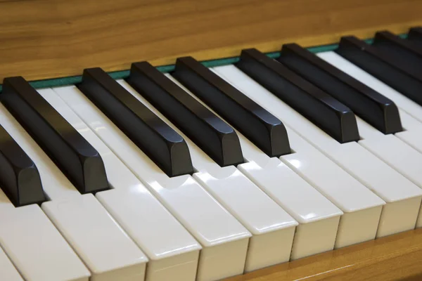 Detail of wooden piano — Stock Photo, Image