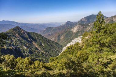 Sequoia national Park nehir Kaweah ile manzara