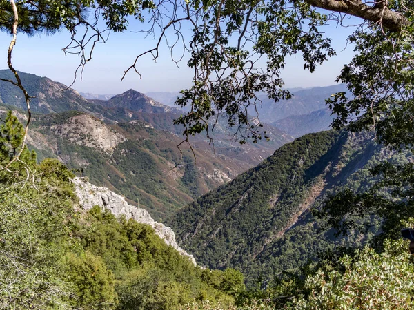 Krajobraz parku Narodowego Sequoia z Kaweah river — Zdjęcie stockowe