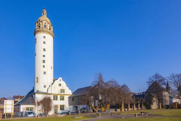 Famoso Hoechster Schlossturm medievale a Francoforte — Foto Stock