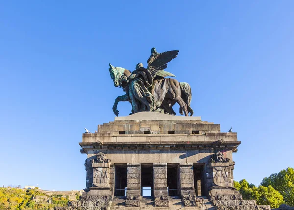 Pomník císaře Wilhelma i. (císař William) na Deutsches Ecke — Stock fotografie