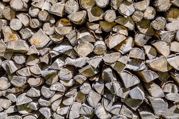 Stack of dry firewood — Stock Photo, Image