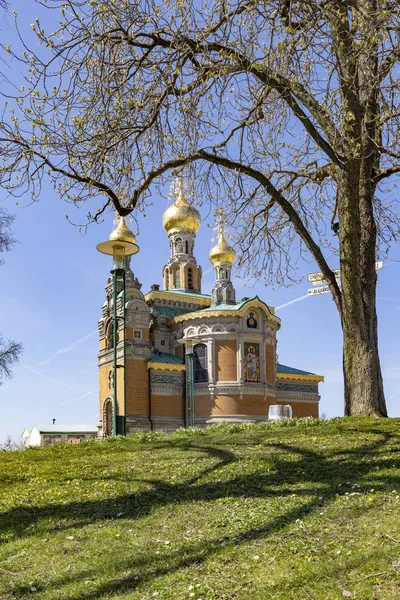 โบสถ์รัสเซีย ดาร์มสเตด เฮสเซ่ — ภาพถ่ายสต็อก