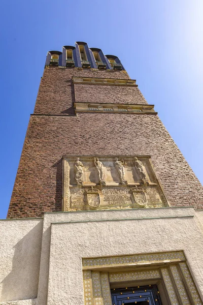 Wieża małżeństwa w Darmstadt, w Niemczech, w kraju związkowym Hesja, — Zdjęcie stockowe