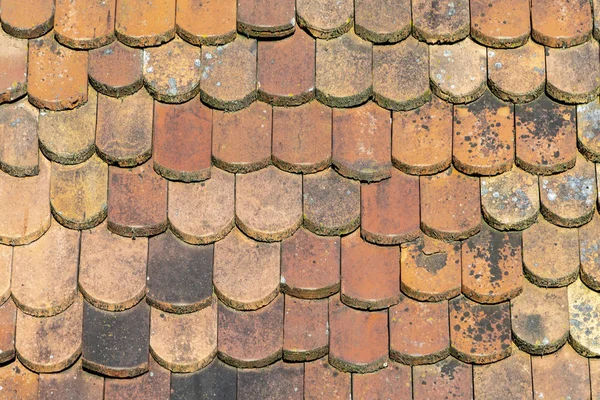 Red tiles at the roof as harmonic background — Stock Photo, Image