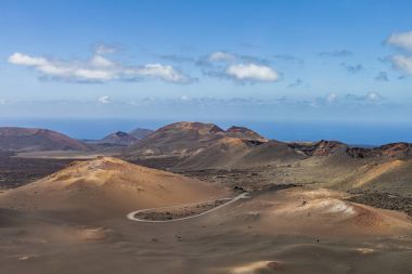 Timanfaya Volcanoe Milli Parkı Lanzarote, İspanya