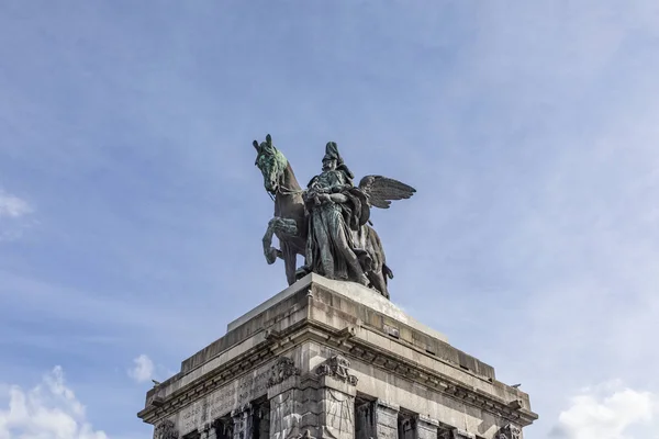 Kaiser Wilhelm ı. (İmparator William) Deutsches Ecke anıt — Stok fotoğraf