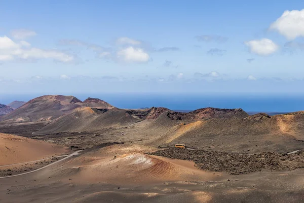 Parco nazionale del vulcano Timanfaya a Lanzarote, Spagna — Foto Stock