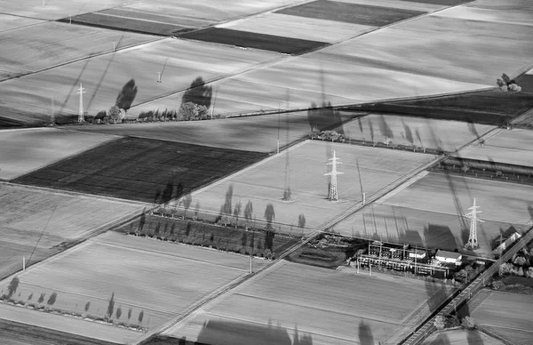 Rurale Landschap Met Acre Van Hete Luchtballon Frankfurt — Stockfoto