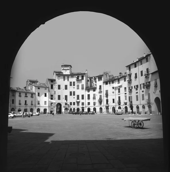 Marktplaats Van Lucca Toscane Italië Het Heet Mooiste Plek Van — Stockfoto