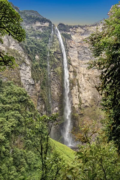 Gocta highest waterfall, Amazonas, Peru — Stock Photo, Image