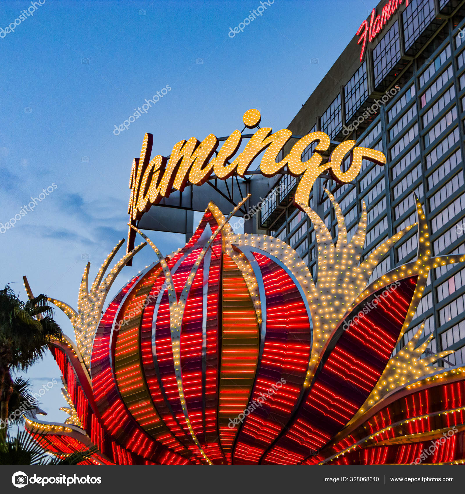 Flamingo hotel and gambling place on the Las Vegas Strip in the – Stock
