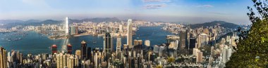 victoria peak Hong kong görünümünden defne ve gökdelen 