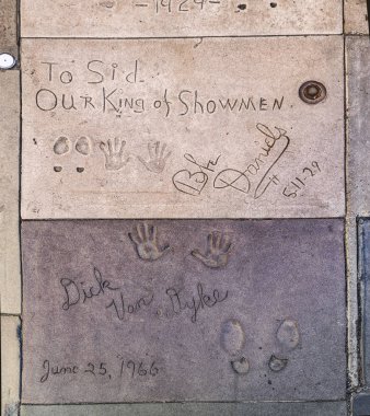 el izleri Çince beton hollywood Bulvarı'ndaki